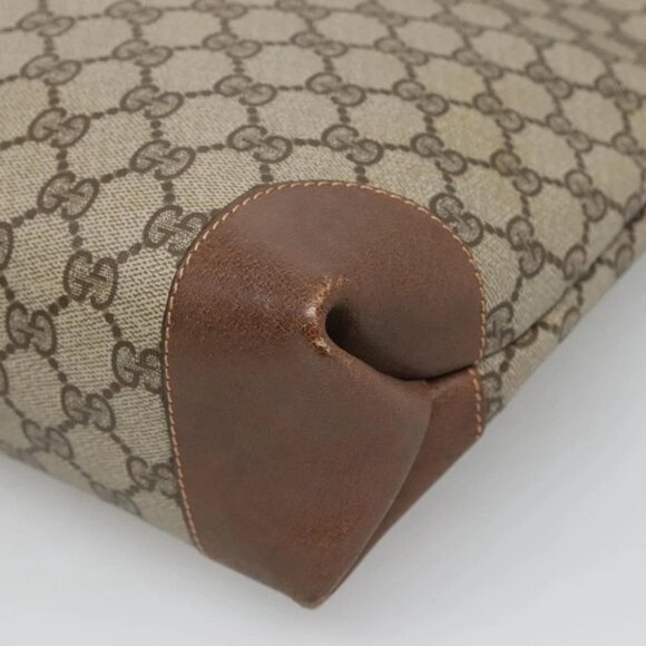 GUCCI GG Supreme Web Sherry Line Tote Bag PVC Beige 002 904 0222 Auth BA1254 - Picture 13 of 15
